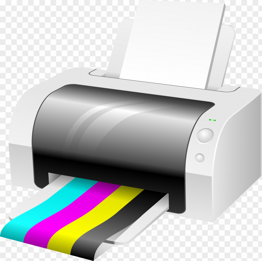 Vector Printer Paper CMYK Color Model Clip Art PNG