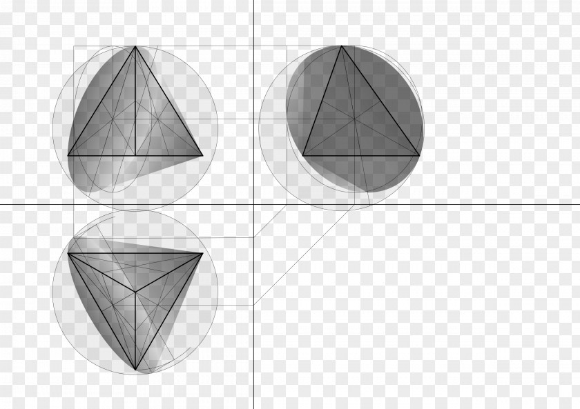 Geometry Box Tetrahedron Conifer Cone Line Art Clip PNG