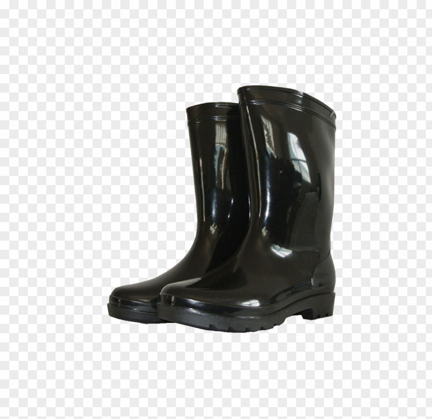 Black Rain Boots Riding Boot Shoe Wellington Designer PNG