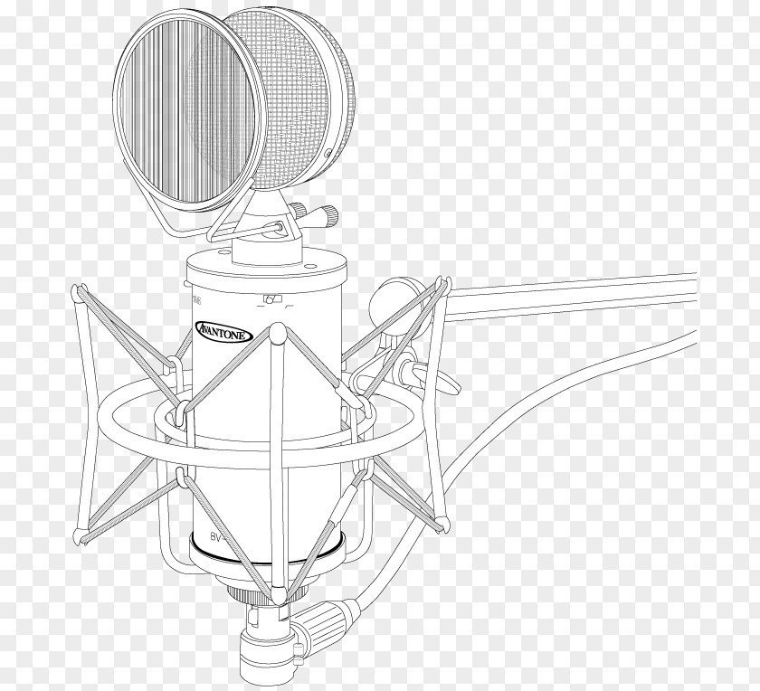 Microphone Creative Advertising Product Design Line Art PNG