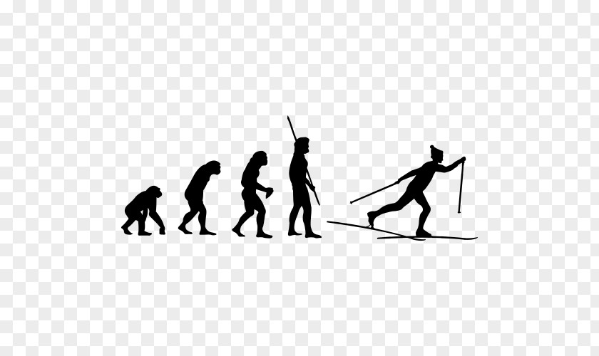 T-shirt Neanderthal Evolution Ski Poles Homo Sapiens PNG