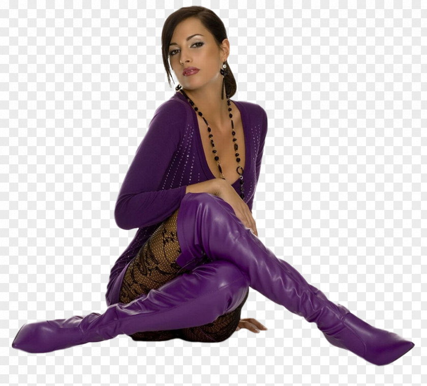 Costume Sleeve Boot Purple PNG