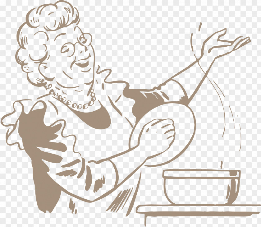 Grandmother Cooking Clip Art PNG