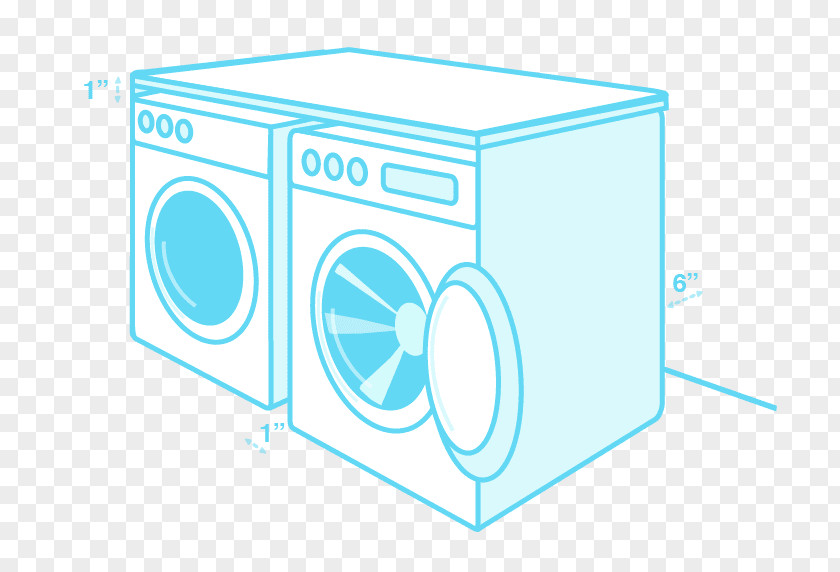 Major Appliance Washing Machine Combo Washer Dryer Turquoise PNG