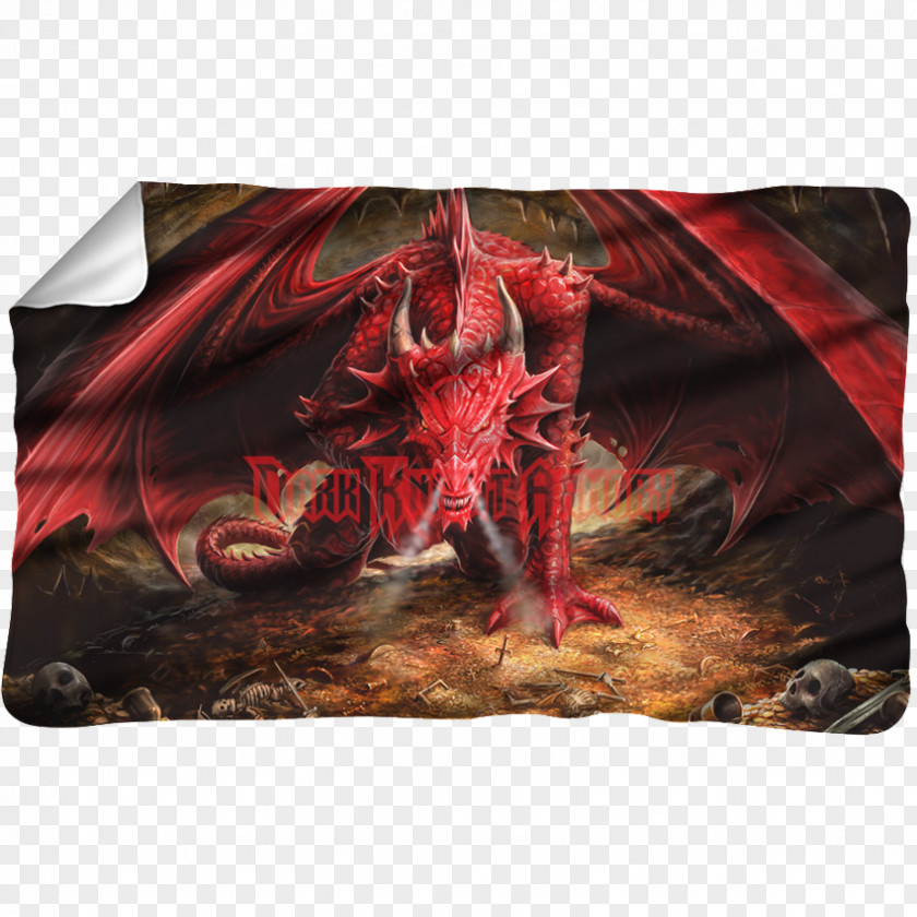 Dragon Blanket Comforter Fantasy Fantastic Art PNG