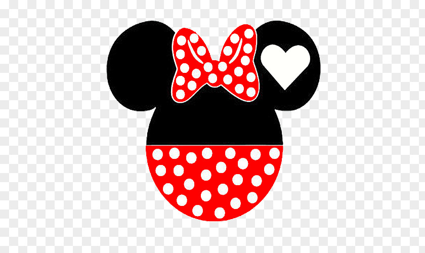 Minnie Mouse Polka Dot Silhouette PNG