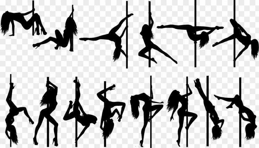 Vector Operation Pole Dancing Silhouette Dance Clip Art PNG