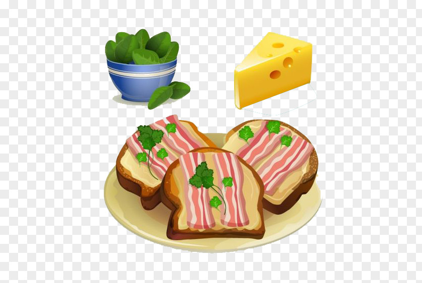 Bacon Bread Toast Breakfast Barbecue Grill Cheese Sandwich PNG