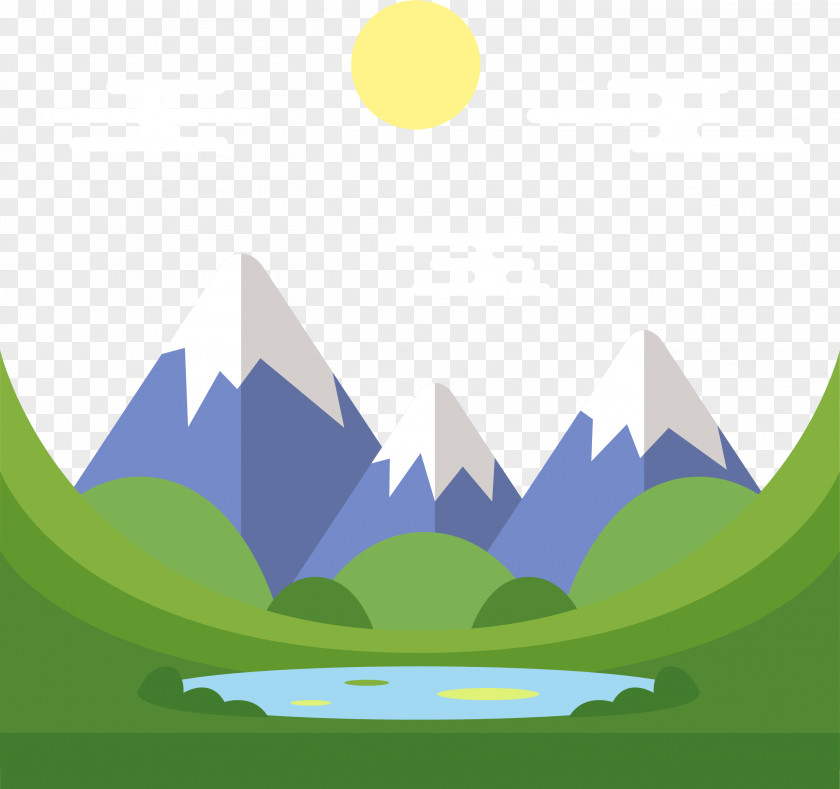 Mountain Lake Landscape Wallpaper PNG