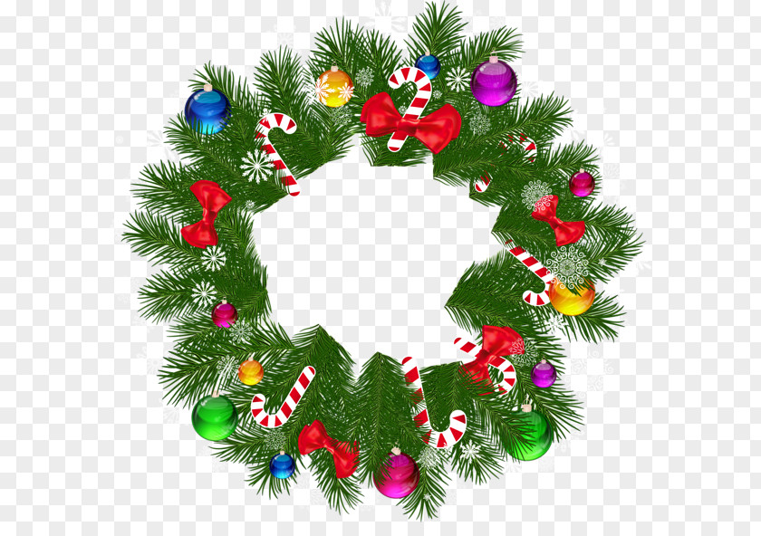 Christmas Garland Wreath Clip Art PNG