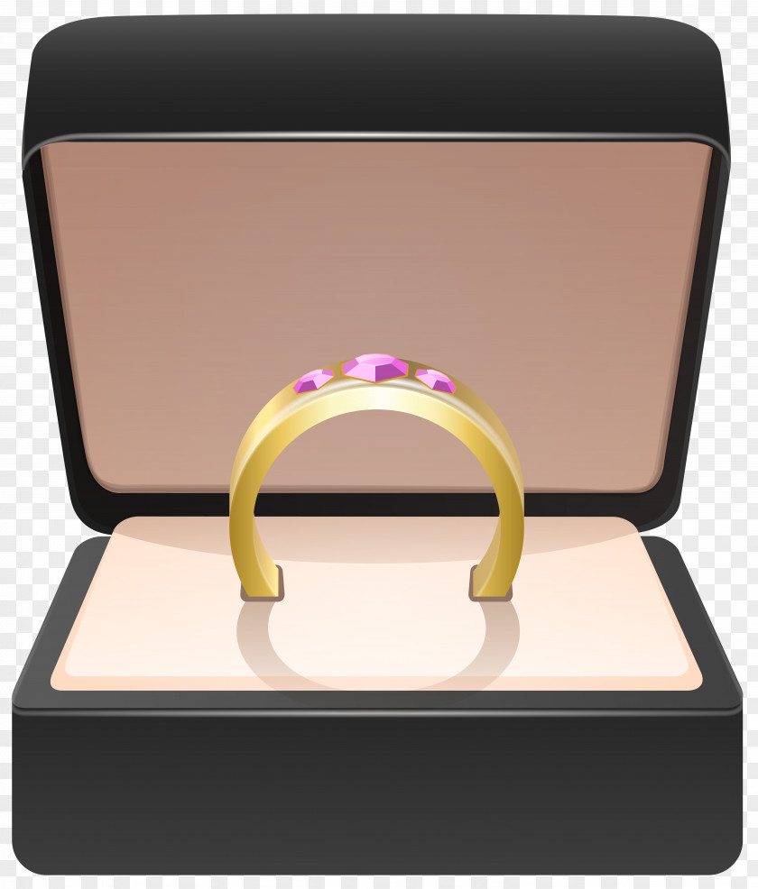 Gold Ring In Box Clip Art Image Earring Jewellery PNG