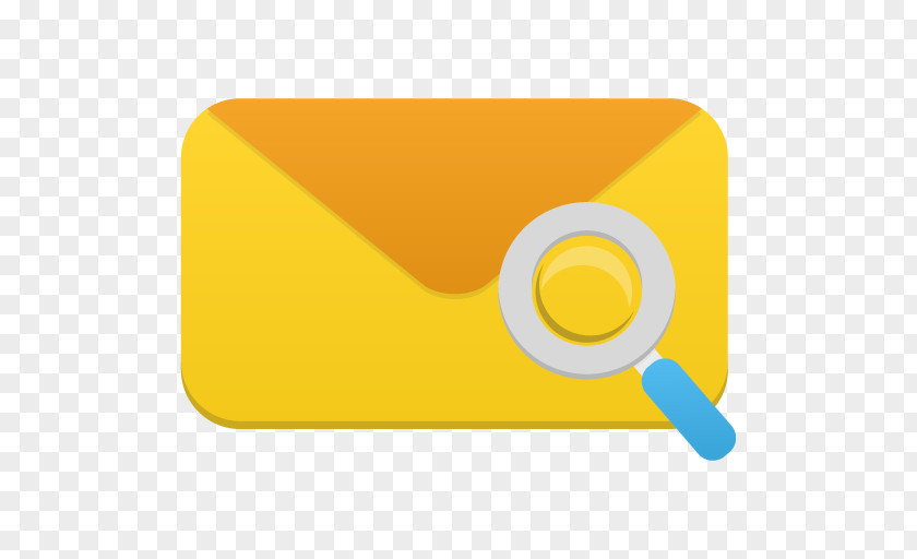 Mail Search Angle Material Yellow PNG