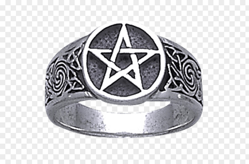 Pentagramm Ring Wicca Pentacle Witchcraft Pentagram Triple Goddess PNG