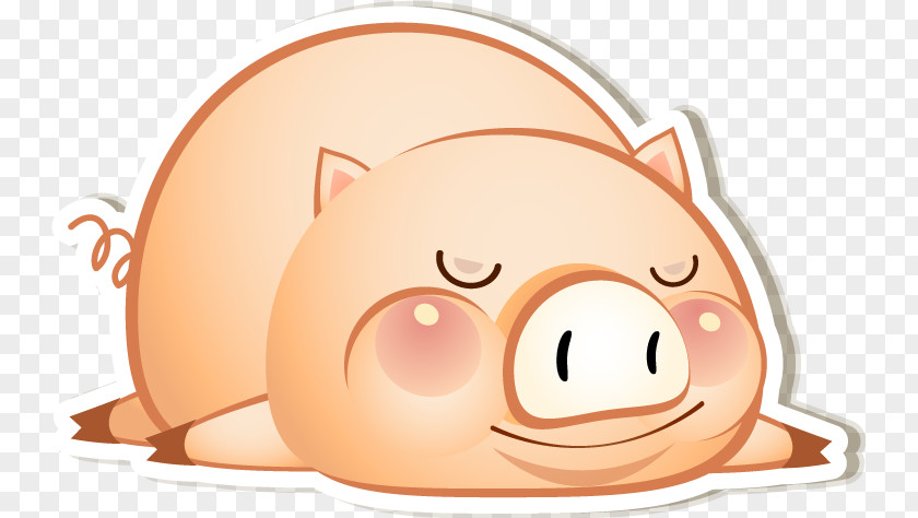 Pink Pig Domestic Cartoon PNG