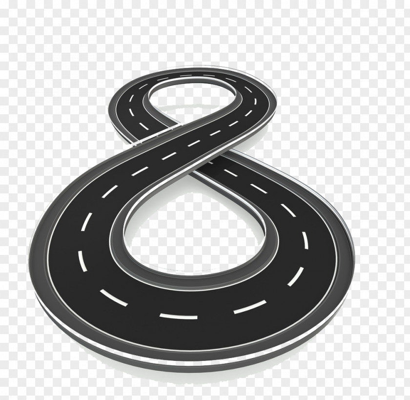 8-shaped Road Vector PNG