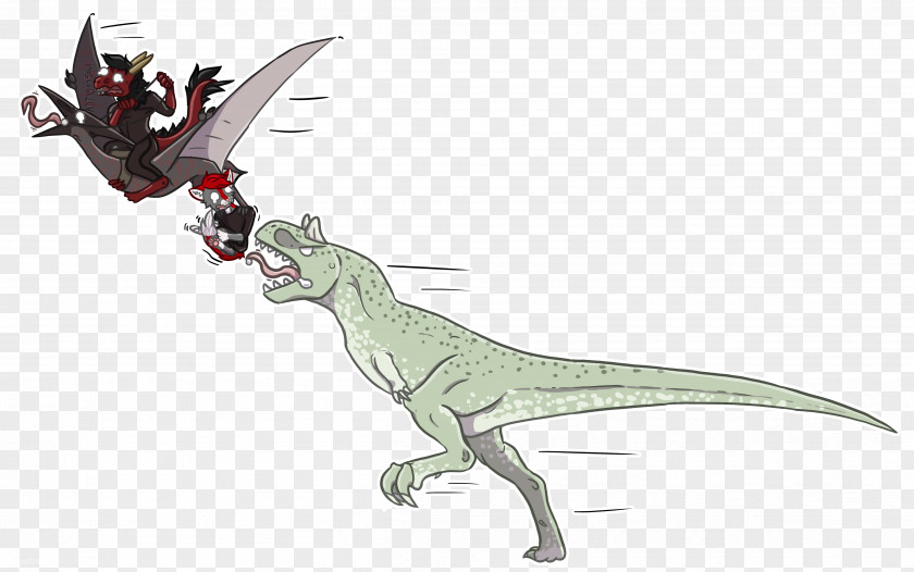 Dragon Tyrannosaurus Velociraptor Animal Animated Cartoon PNG