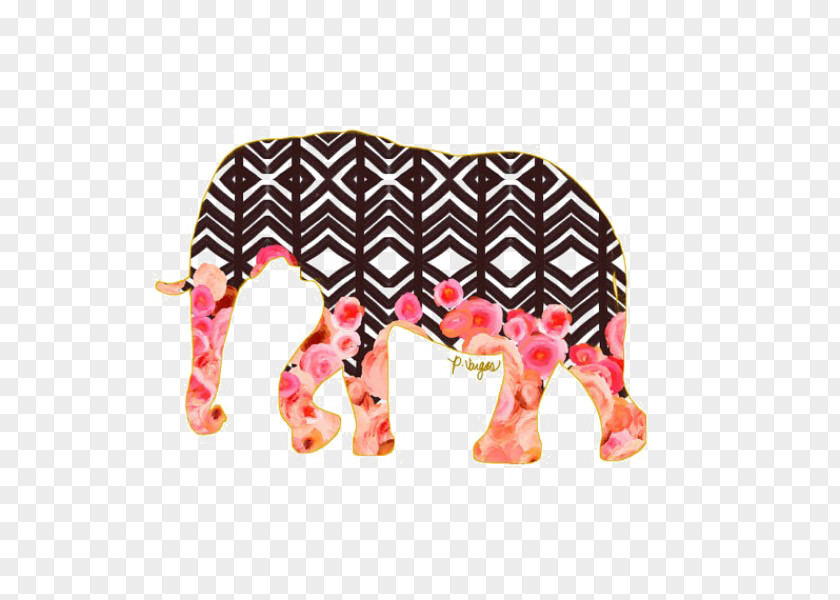 Elephant Paper Printing Cushion Wall Decal PNG