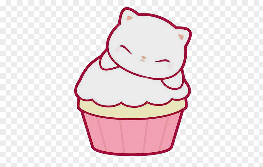 Embroidery Needle Cupcake Kavaii Cat Drawing Cuteness PNG