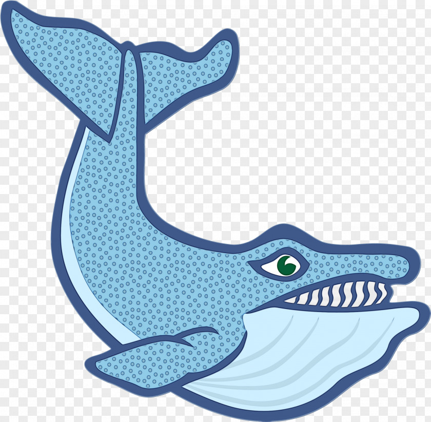 Animal Figure Dolphin Aqua Cartoon Cetacea Marine Mammal Blue Whale PNG