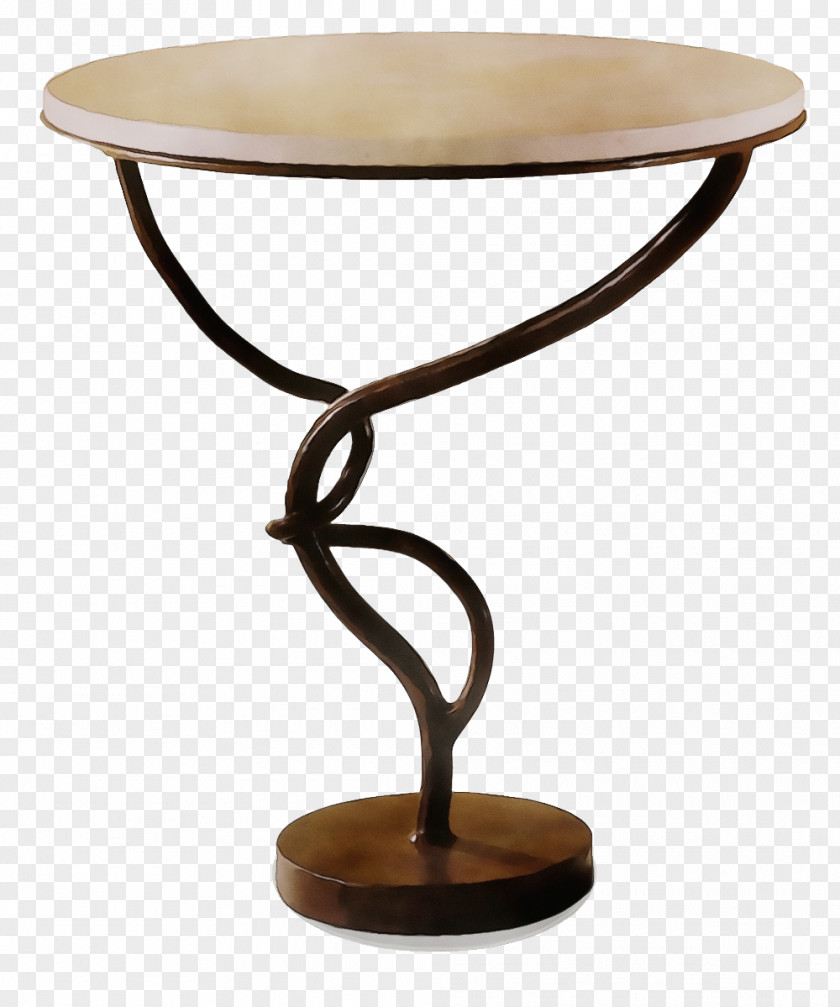 Glass Metal Wood Table PNG