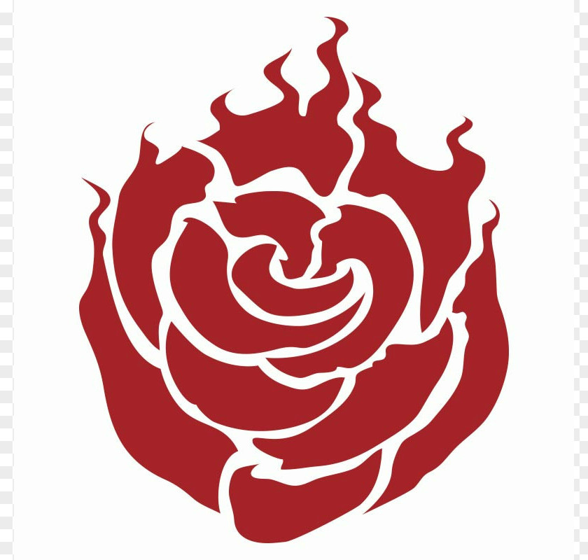 Rose Silhouette Weiss Schnee Emblem Decal Rooster Teeth Symbol PNG
