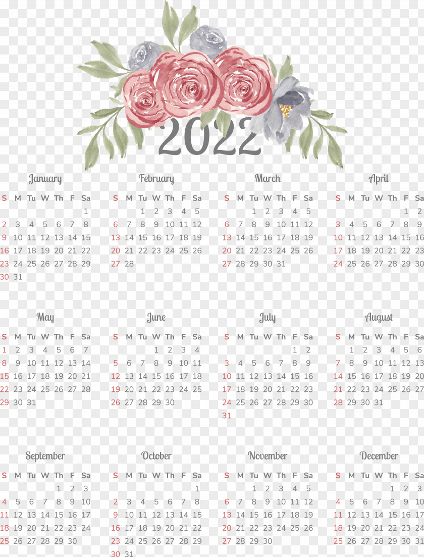Calendar Font Flower 2011 PNG