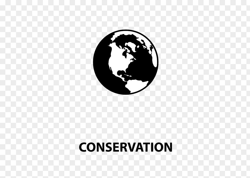 Conservation Globe Black And White PNG
