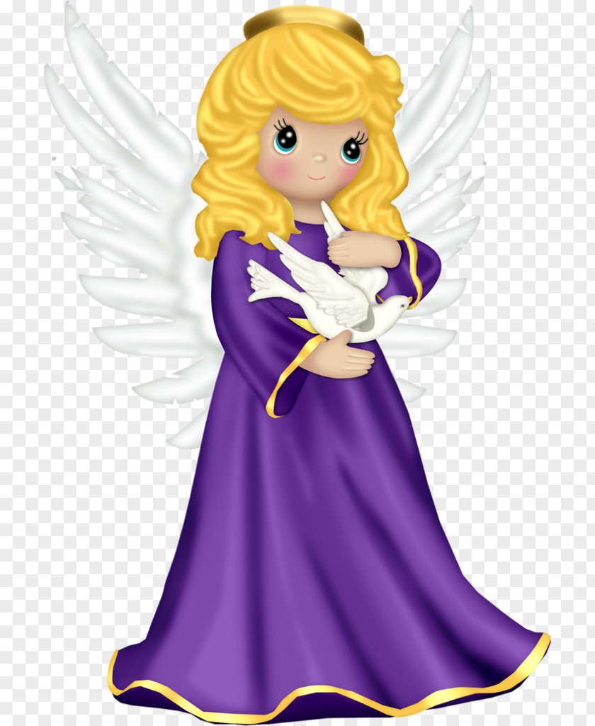 Cute Angel With Purple Robe And Dove Free Clipart Blog Clip Art PNG