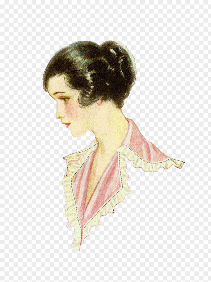 Fashion Illustration Hairstyle Woman Vintage Clothing Clip Art PNG