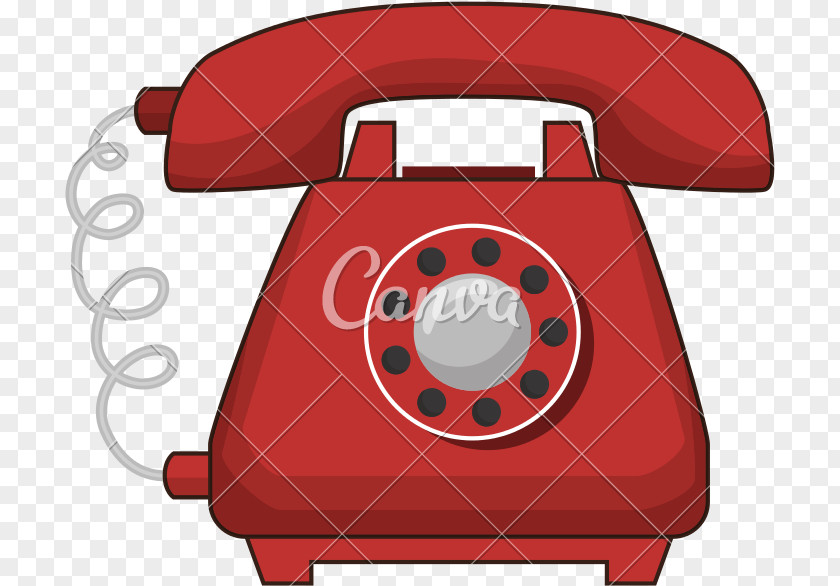 Red Animation Telephone Cartoon PNG