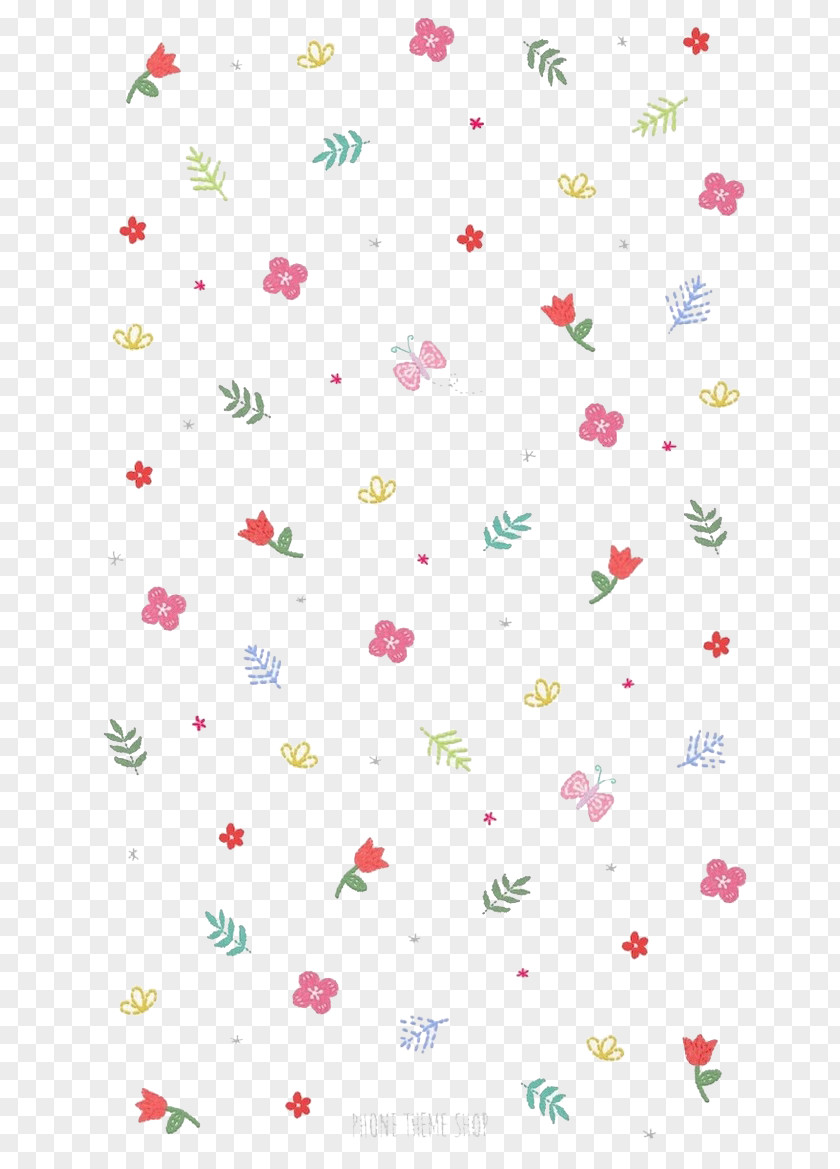 Hand-painted Flowers Background PNG