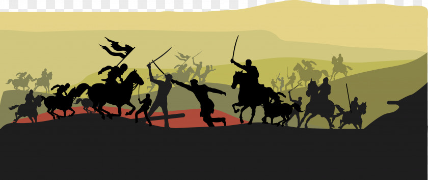Soldiers Duel Soldier Silhouette Illustration PNG