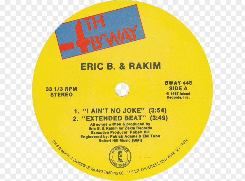Eric B Is President B. & Rakim I Ain't No Joke Song Paid In Full Move The Crowd PNG