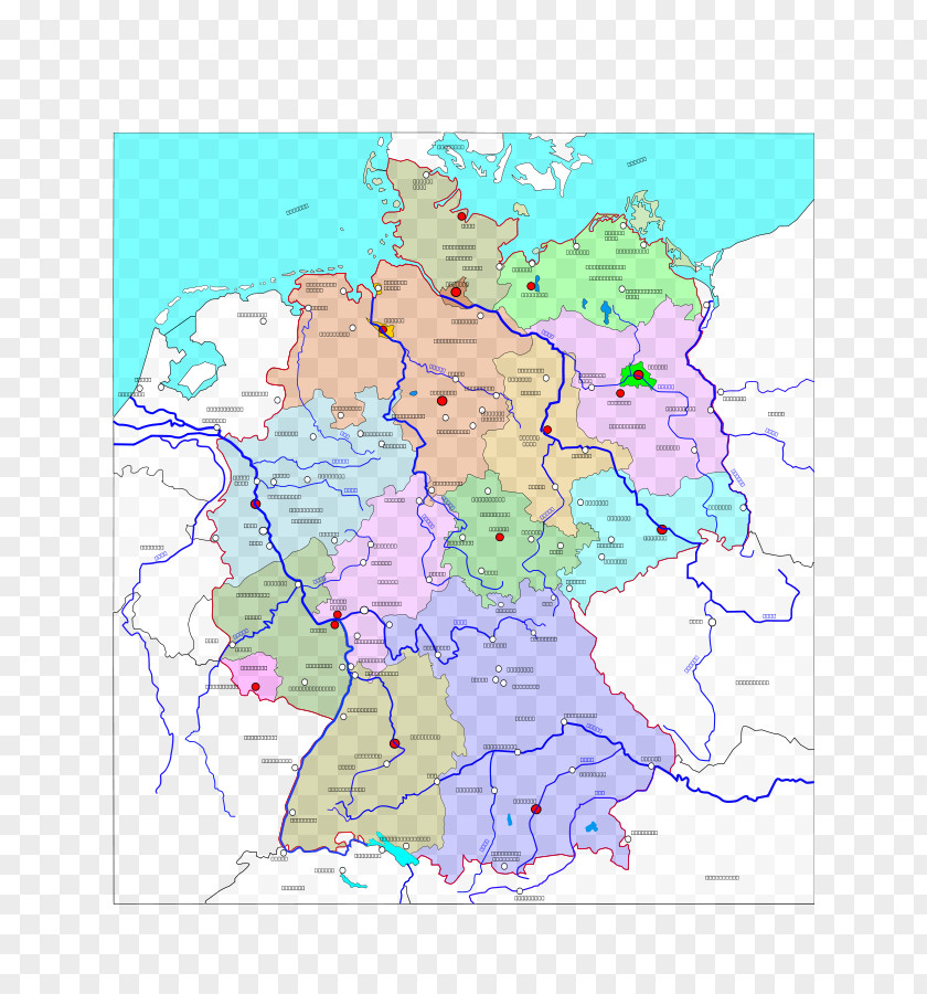 Germany Mapa Polityczna Clip Art PNG