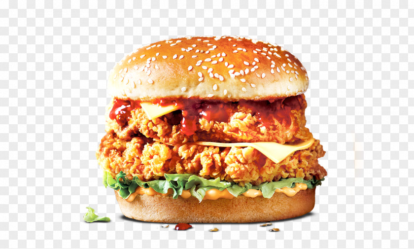 Kentucky Fried Chicken Cheeseburger Fast Food Patty KFC Breakfast Sandwich PNG