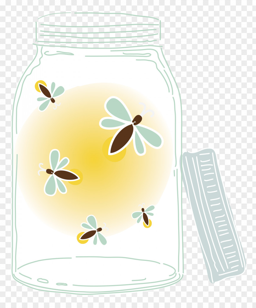 Mason Jar Pollinator Table-glass PNG