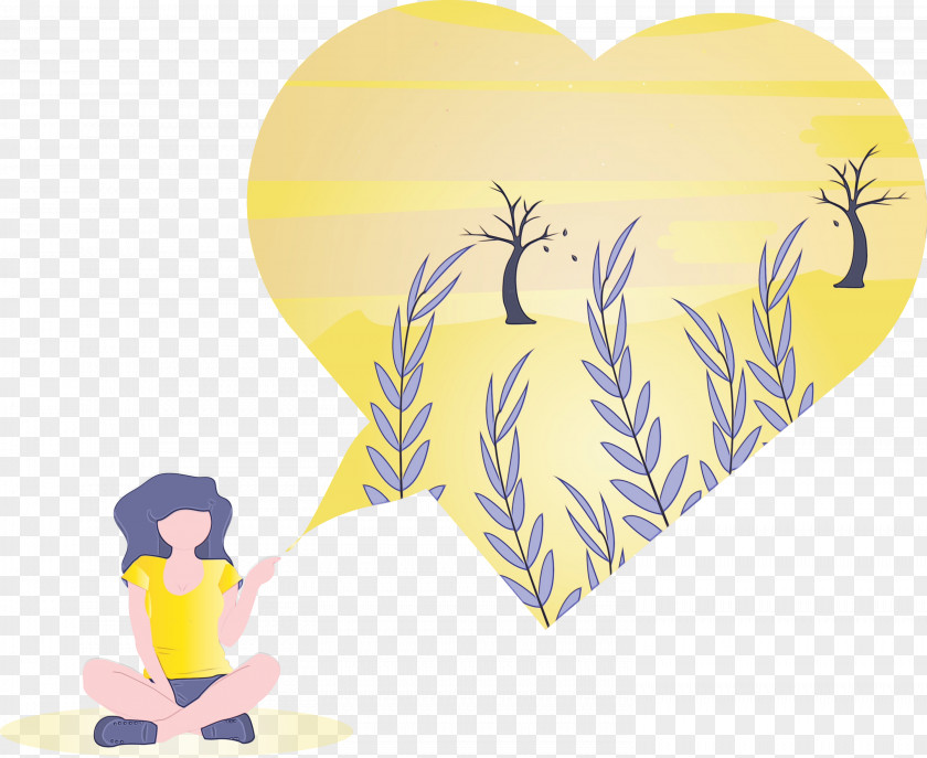 Yellow Heart Gesture Love PNG