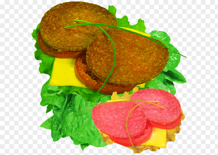 Green Cabbage And Ham Slices Hamburger Vegetarian Cuisine Breakfast Veggie Burger PNG