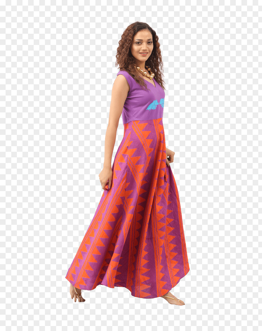 Maxi Dress Shoulder Gown Photo Shoot Magenta PNG