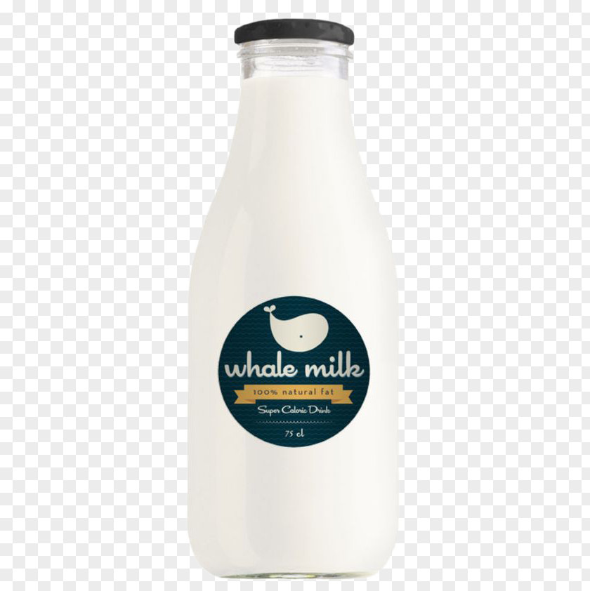 Milk Bottle Packaging And Labeling Whale PNG