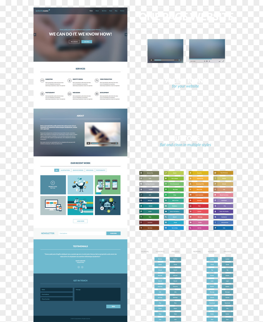 Mobile Web Design Vector Material Page Text Graphic PNG
