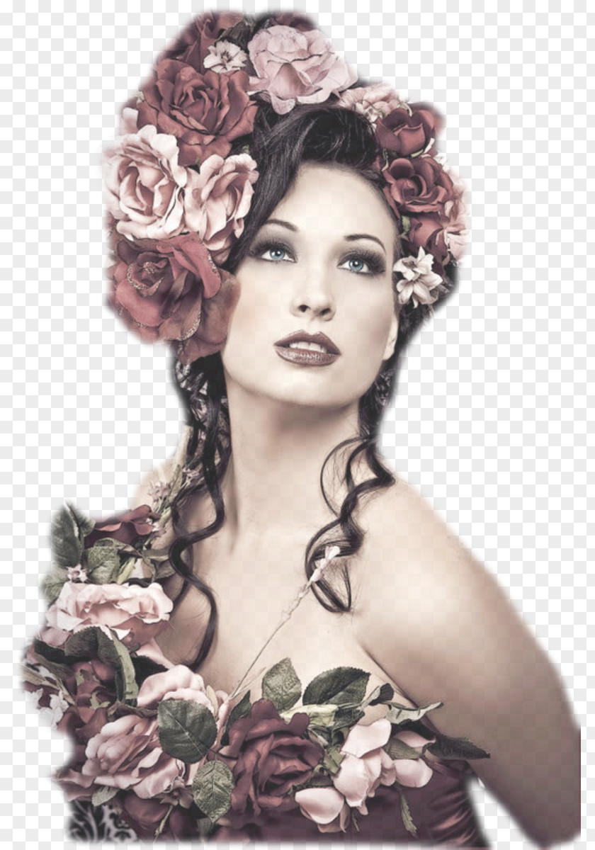 Woman Female Flower Image Paper PNG