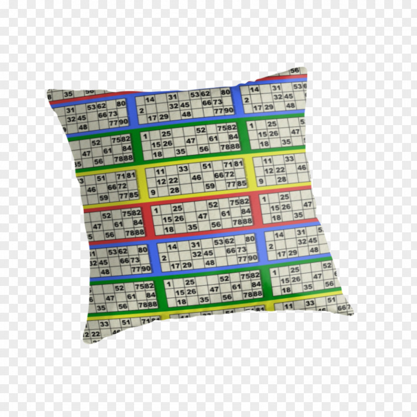 Bingo Ball Cushion Throw Pillows PNG