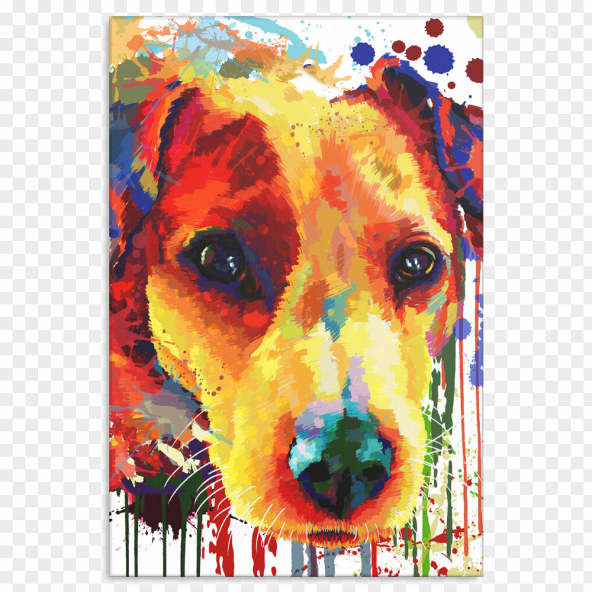 Painting Jack Russell Terrier Canvas Gallery Wrap Art PNG