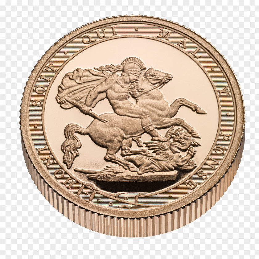 United Kingdom Sovereign Gold Coin Piedfort PNG
