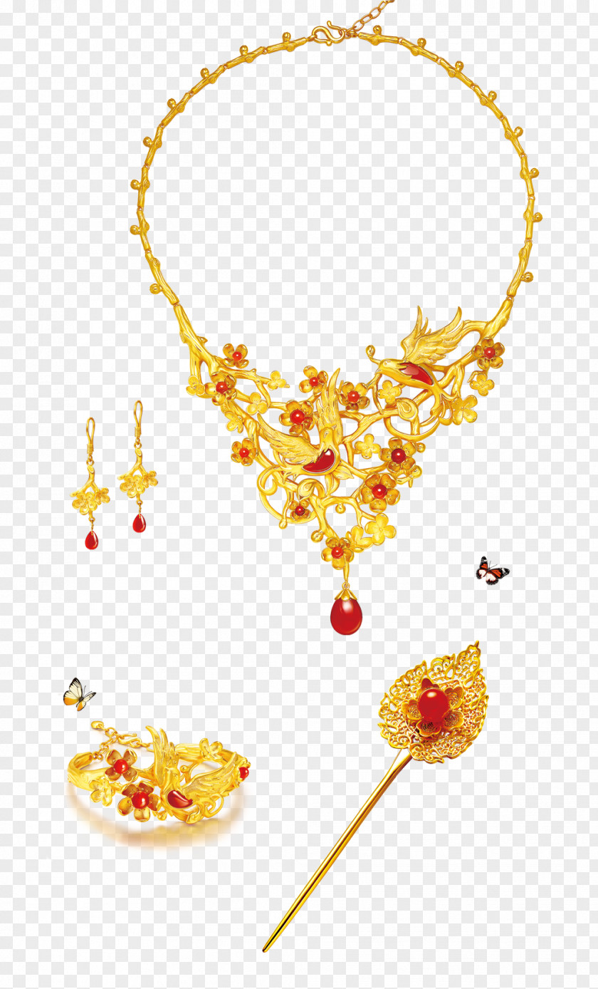Wedding Jewelry Gold Jewellery Poster Necklace Wallpaper PNG