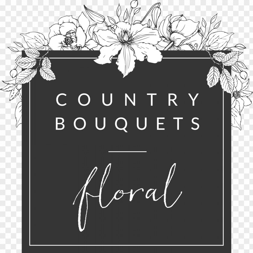 Design Floral Wedding Flower Bouquet Logo PNG