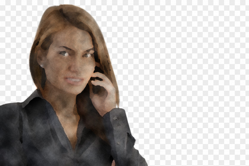 Portrait Long Hair Skin Sitting Gesture Hand PNG