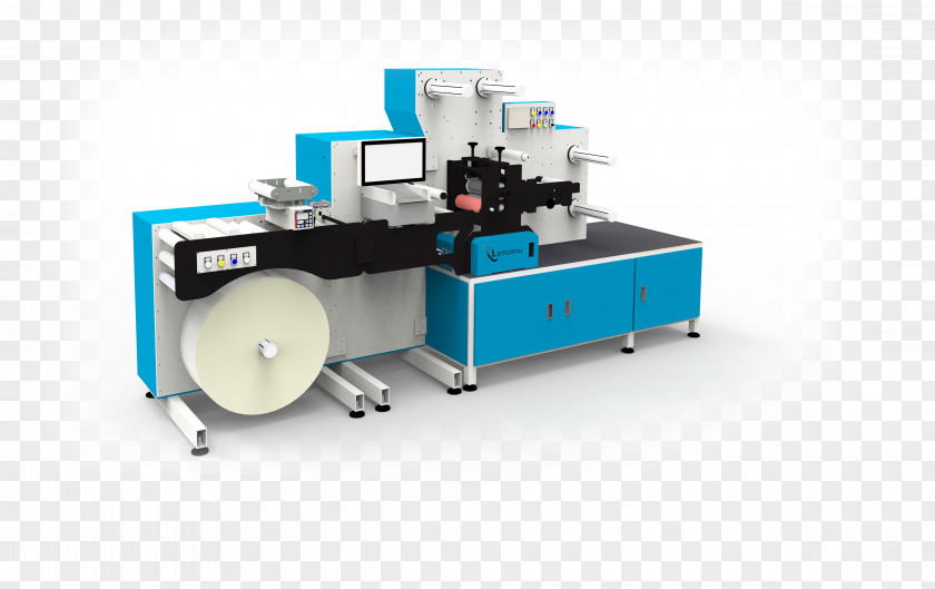 Printing Machine Die Cutting Roll Slitting PNG