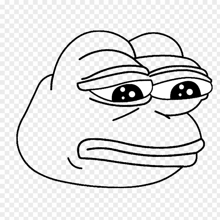 Black X Chin Pepe The Frog Drawing PNG